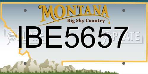 IBE5657 Montana License Plate