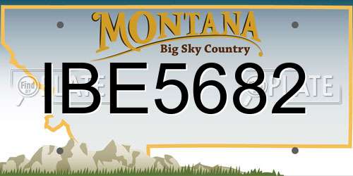 IBE5682 Montana License Plate