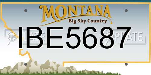 IBE5687 Montana License Plate