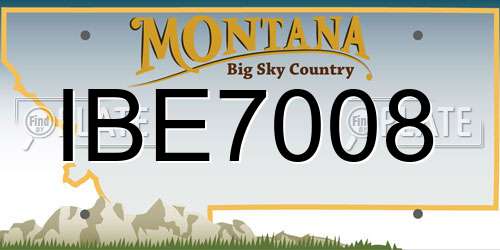 IBE7008 Montana License Plate