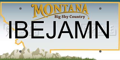 IBEJAMN Montana License Plate