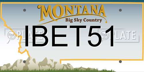 IBET51 Montana License Plate