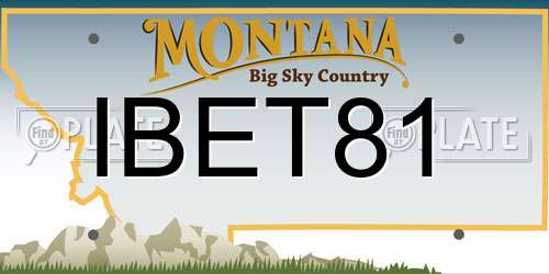 IBET81 Montana License Plate