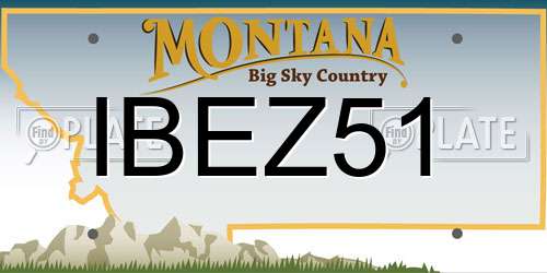 IBEZ51 Montana License Plate