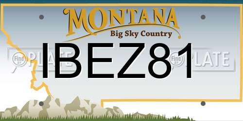 IBEZ81 Montana License Plate