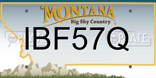 IBF57Q Montana License Plate