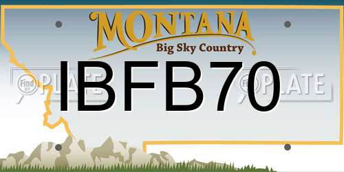 IBFB70 Montana License Plate