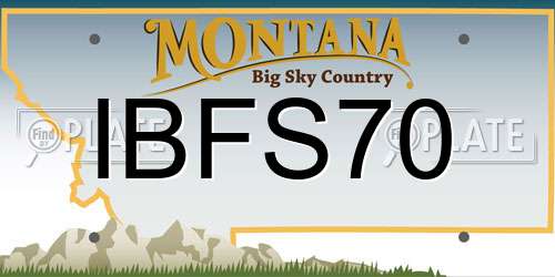 IBFS70 Montana License Plate