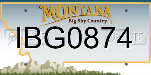 IBG0874 Montana License Plate
