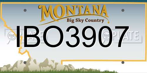 IBO3907 Montana License Plate