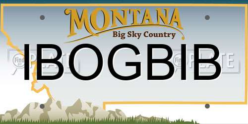 IBOGBIB Montana License Plate