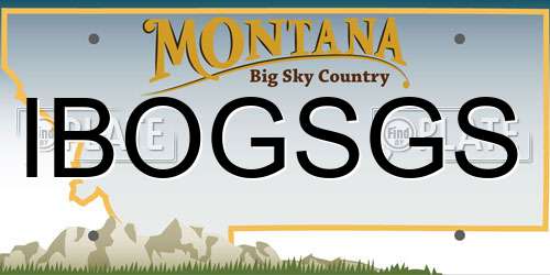 IBOGSGS Montana License Plate