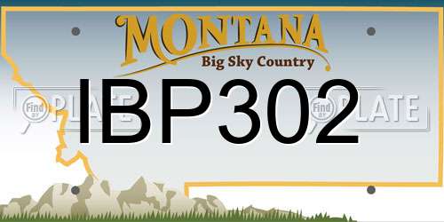 IBP302 Montana License Plate