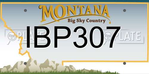 IBP307 Montana License Plate