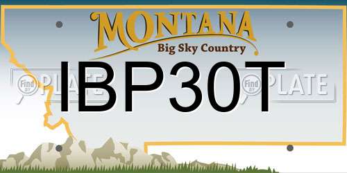 IBP30T Montana License Plate
