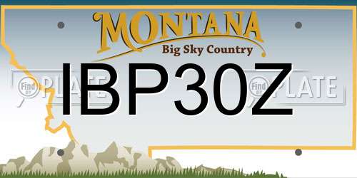 IBP30Z Montana License Plate