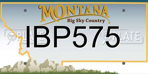 IBP575 Montana License Plate