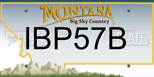 IBP57B Montana License Plate