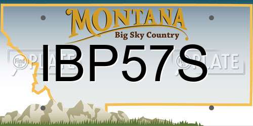 IBP57S Montana License Plate