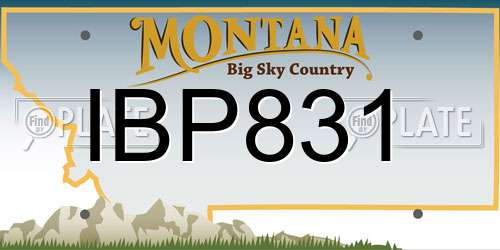 IBP831 Montana License Plate