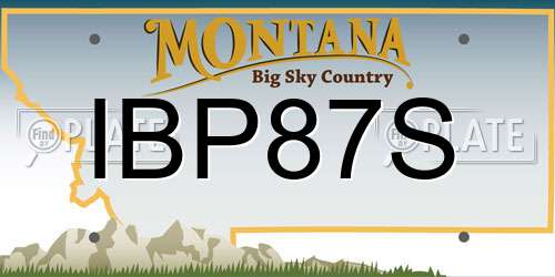 IBP87S Montana License Plate