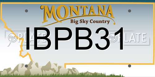 IBPB31 Montana License Plate