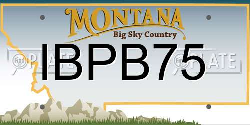 IBPB75 Montana License Plate