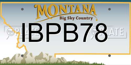 IBPB78 Montana License Plate