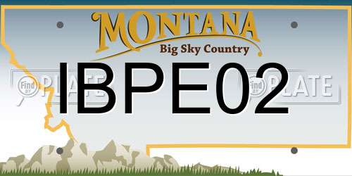 IBPE02 Montana License Plate
