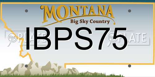 IBPS75 Montana License Plate