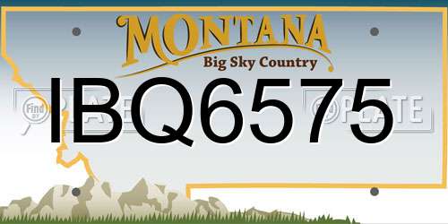 IBQ6575 Montana License Plate
