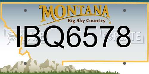 IBQ6578 Montana License Plate