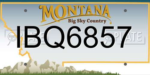 IBQ6857 Montana License Plate