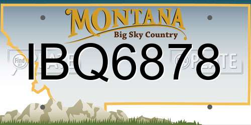 IBQ6878 Montana License Plate