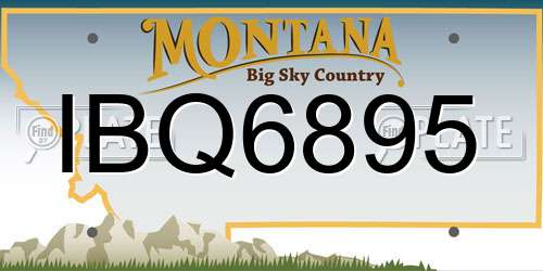 IBQ6895 Montana License Plate