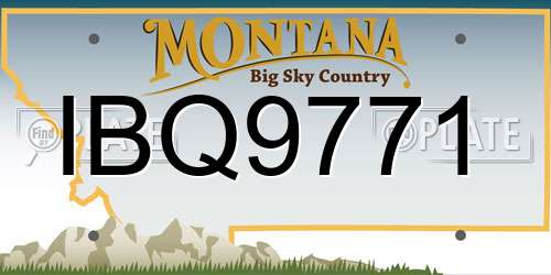 IBQ9771 Montana License Plate