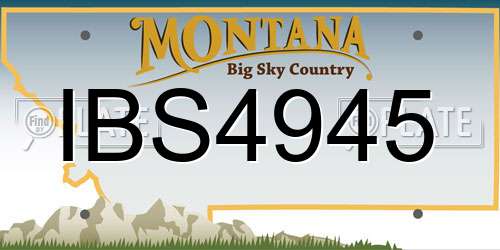 IBS4945 Montana License Plate