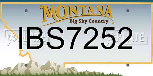 IBS7252 Montana License Plate