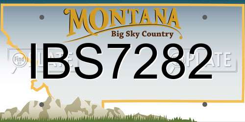 IBS7282 Montana License Plate
