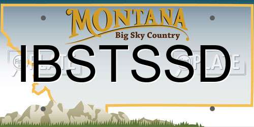 IBSTSSD Montana License Plate