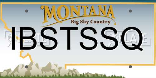 IBSTSSQ Montana License Plate