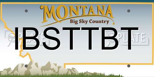 IBSTTBT Montana License Plate