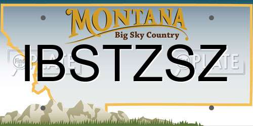 IBSTZSZ Montana License Plate