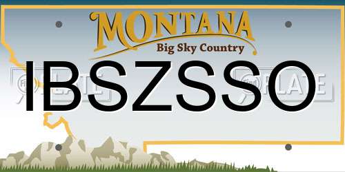 IBSZSSO Montana License Plate