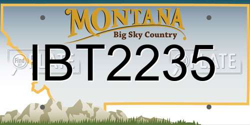 IBT2235 Montana License Plate