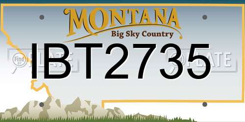 IBT2735 Montana License Plate