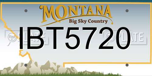 IBT5720 Montana License Plate