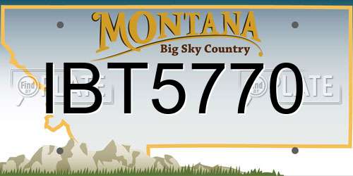 IBT5770 Montana License Plate