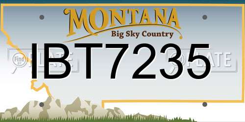 IBT7235 Montana License Plate