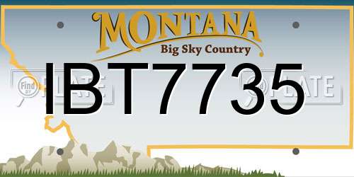 IBT7735 Montana License Plate